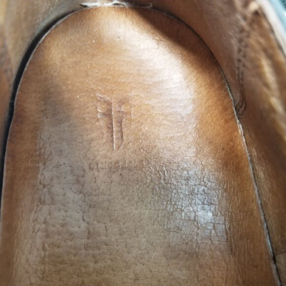 Frye Shoes Womens Size 6 Gemma Gray Leather Slip On Sneaker *Read* - Picture 10 of 11